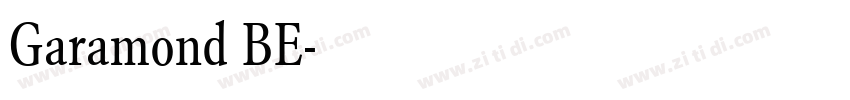 Garamond BE字体转换 Garamond BE字体转换